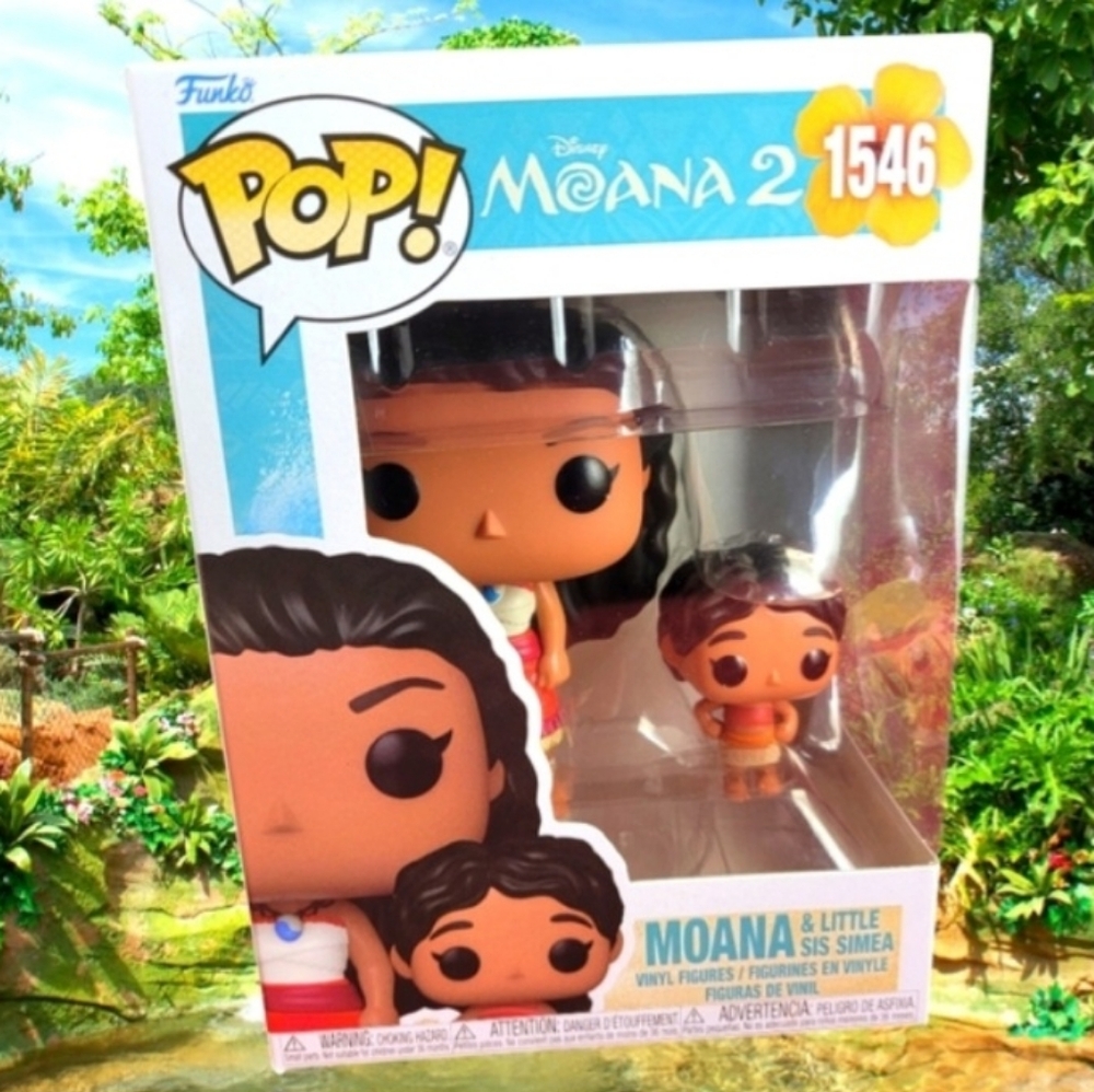 Funko Pop! Disney Moana 2 #1546 - Moana & Little Sis Simea - Brown/Tan NEW